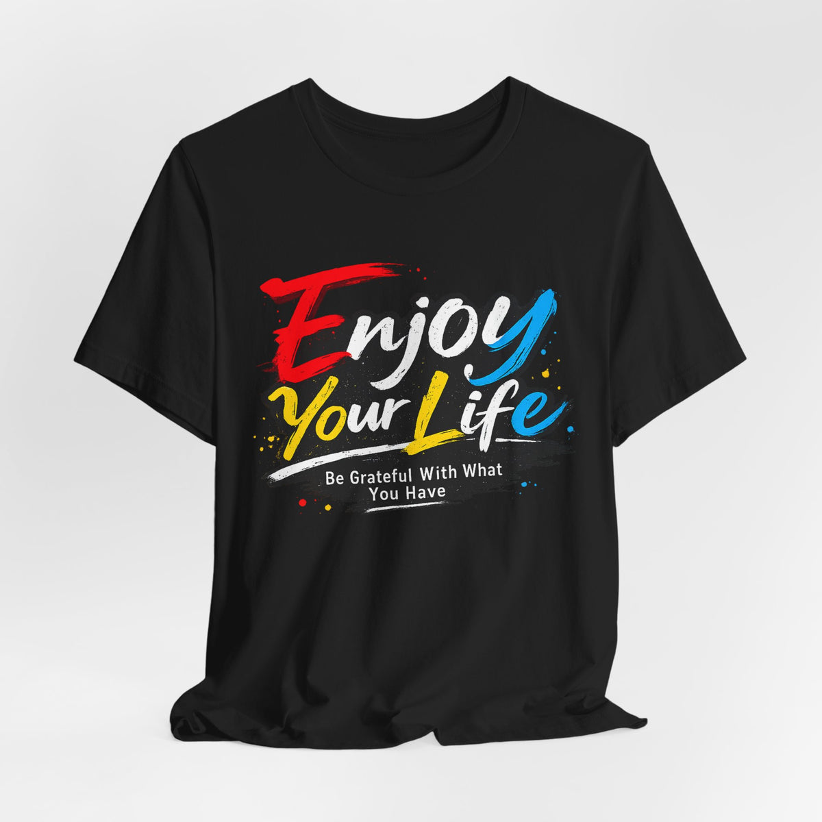 Positive Energy tee | Bold typography, black and red motivational design