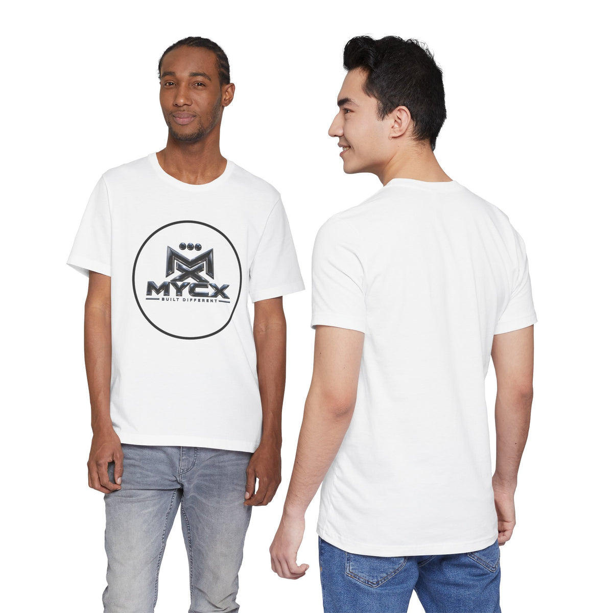 MYCX Logo Tee | Logo Graphic T-Shirt, Monochrome Emblem