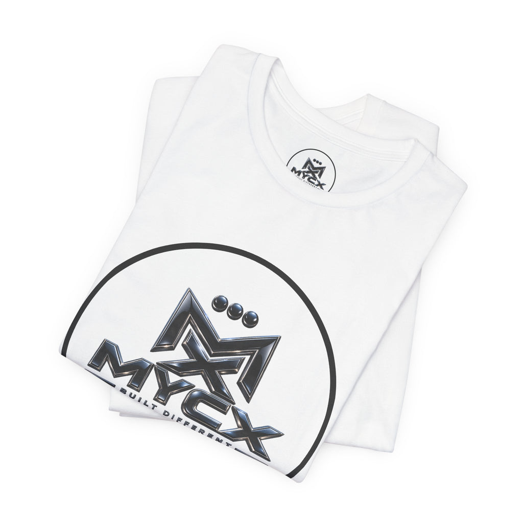 MYCX Logo Tee | Logo Graphic T-Shirt, Monochrome Emblem