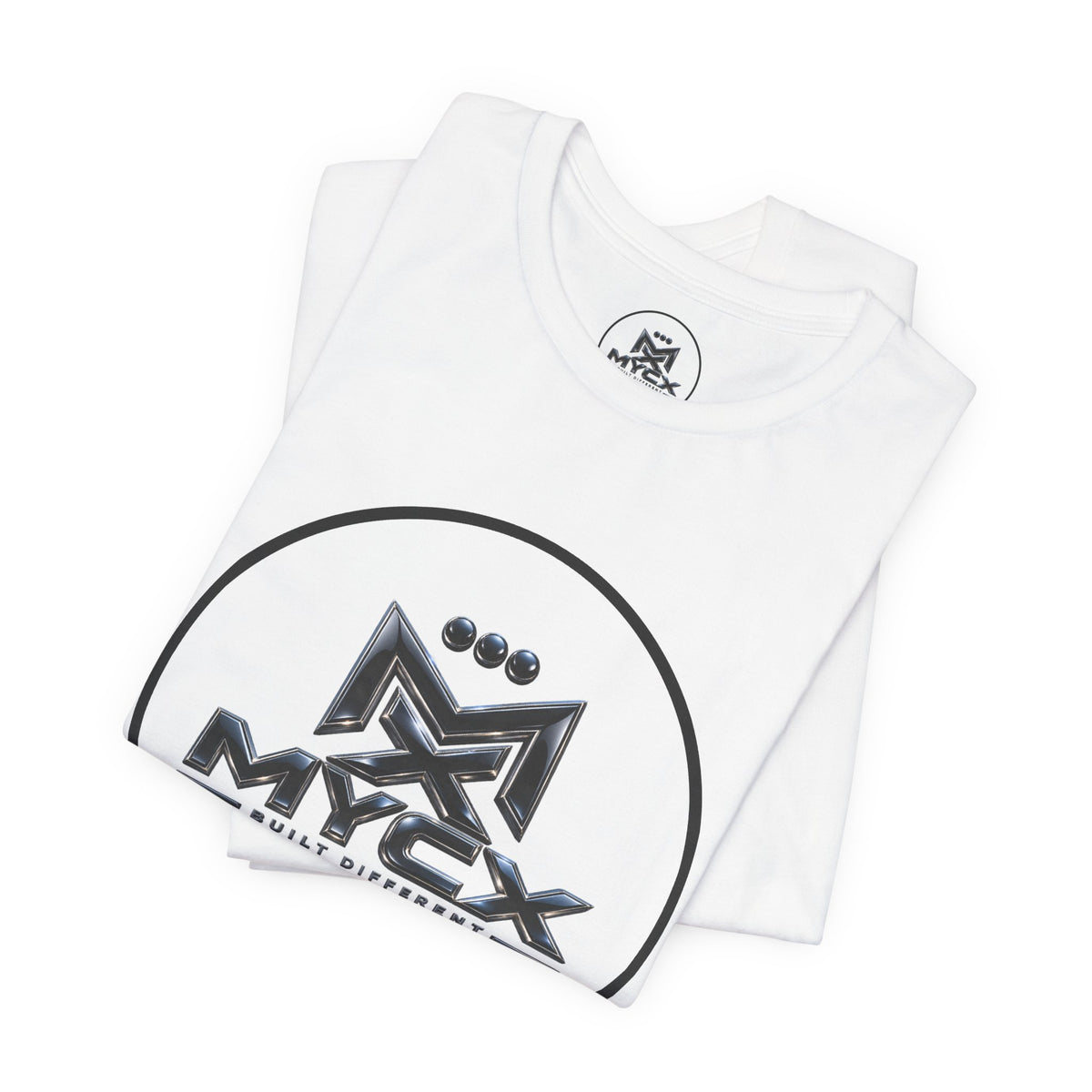 MYCX Logo Tee | Logo Graphic T-Shirt, Monochrome Emblem