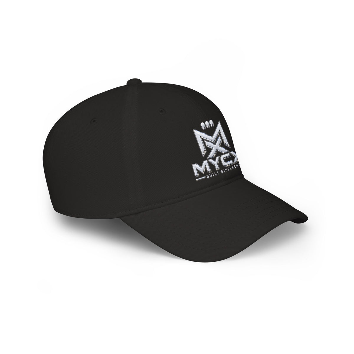 MYCX Logo Low Profile Baseball Cap — Embroidered Black Dad Hat