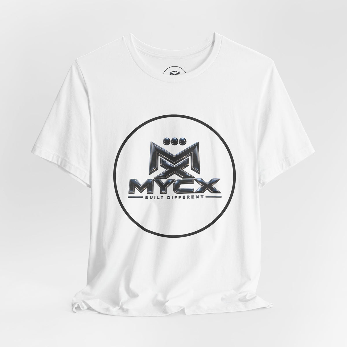 MYCX Logo Tee | Logo Graphic T-Shirt, Monochrome Emblem