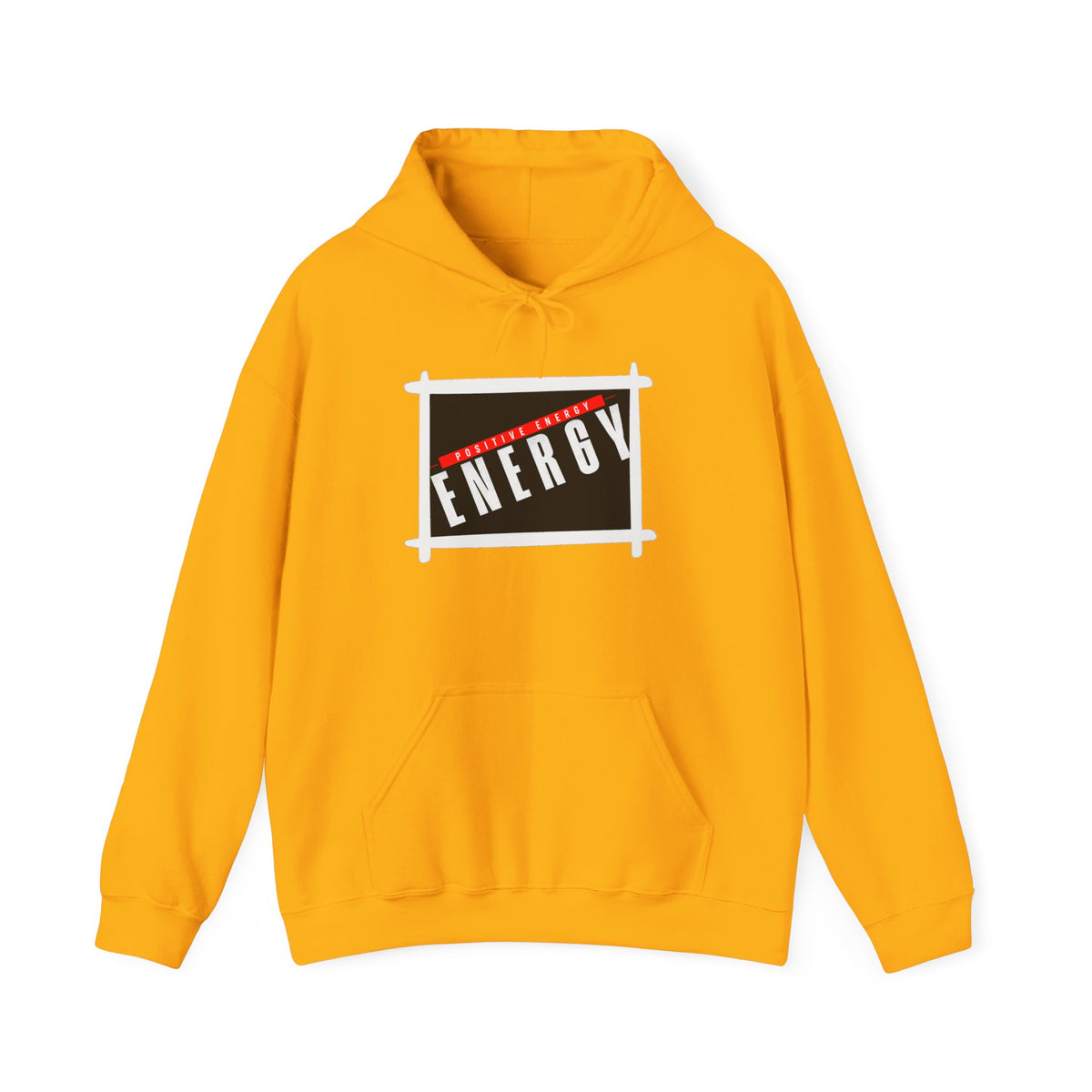 Energy Logo Hoodie — Bold Black & Red Graphic Pullover