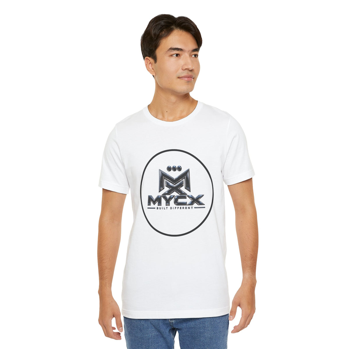 MYCX Logo Tee | Logo Graphic T-Shirt, Monochrome Emblem