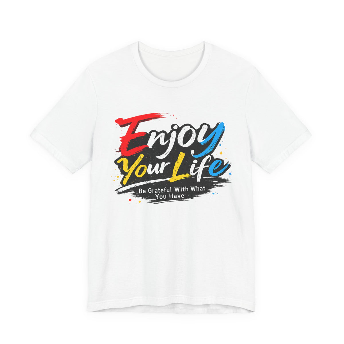 Positive Energy tee | Bold typography, black and red motivational design