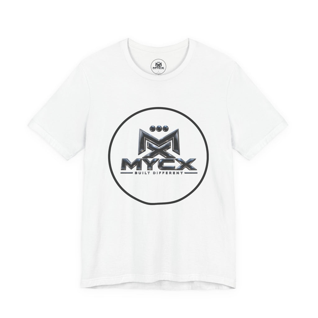MYCX Logo Tee | Logo Graphic T-Shirt, Monochrome Emblem
