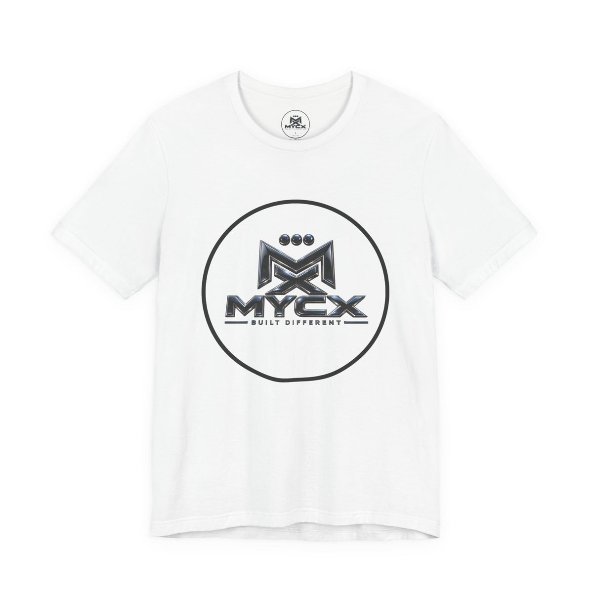 MYCX Logo Tee | Logo Graphic T-Shirt, Monochrome Emblem