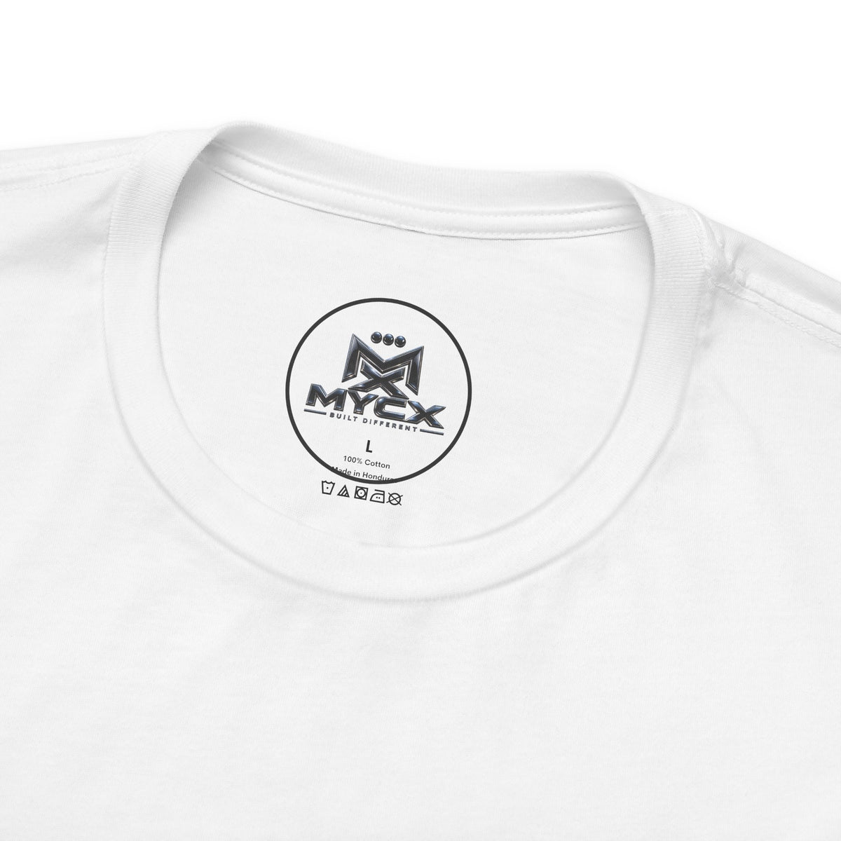 MYCX Logo Tee | Logo Graphic T-Shirt, Monochrome Emblem