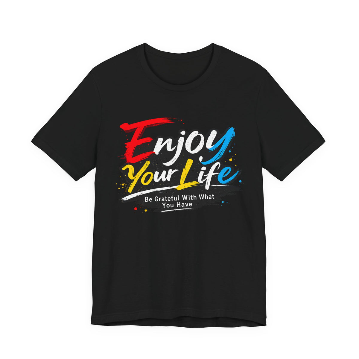 Positive Energy tee | Bold typography, black and red motivational design