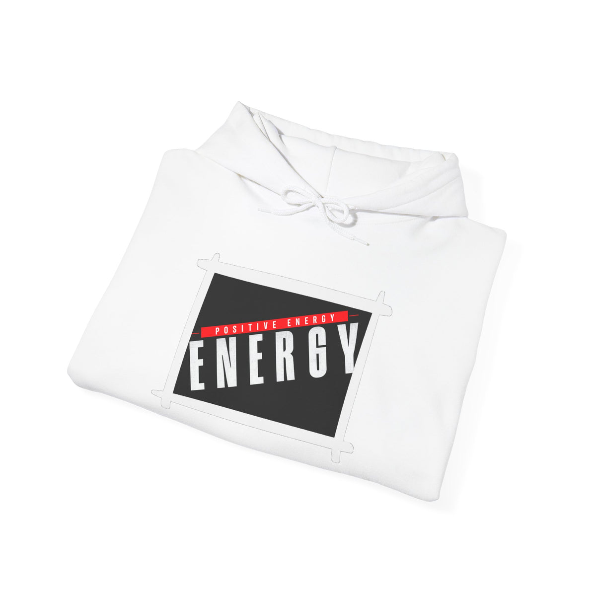 Energy Logo Hoodie — Bold Black & Red Graphic Pullover