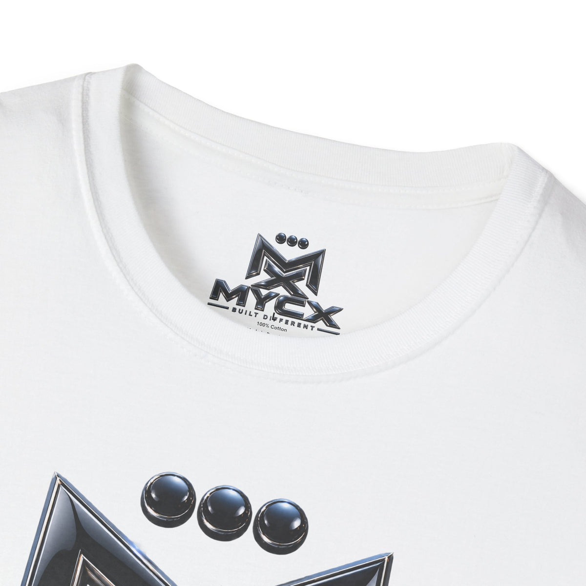 MYCX Logo T-Shirt | Metallic Emblem Graphic Tee