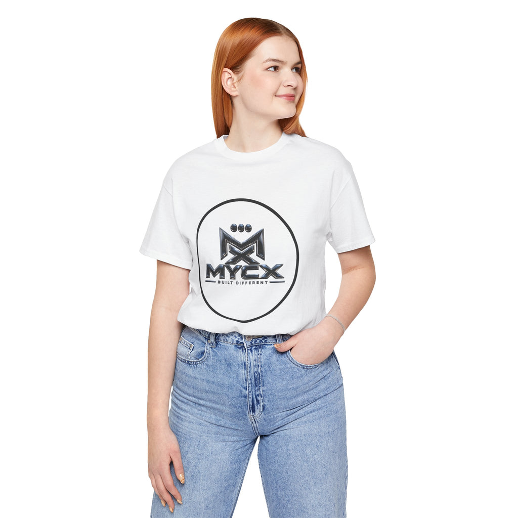 MYCX Logo Tee | Logo Graphic T-Shirt, Monochrome Emblem