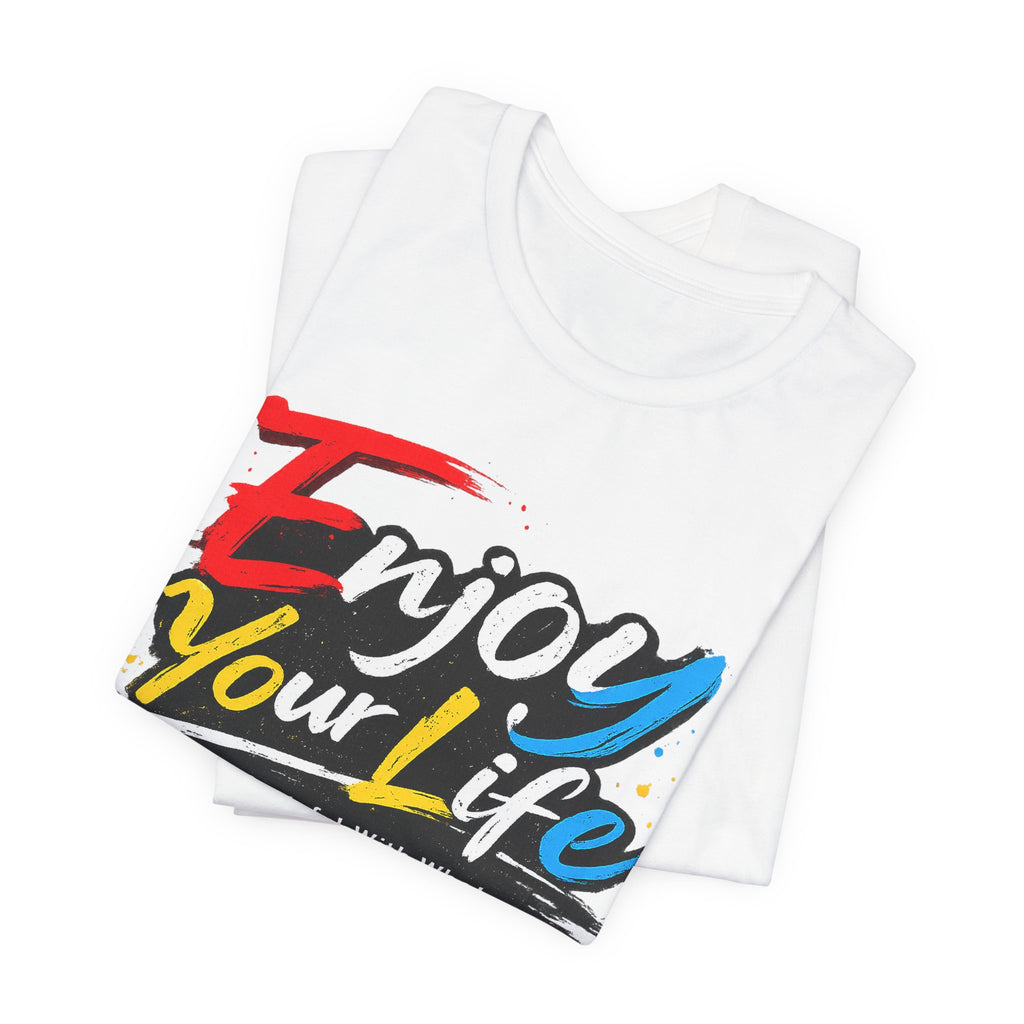 Positive Energy tee | Bold typography, black and red motivational design