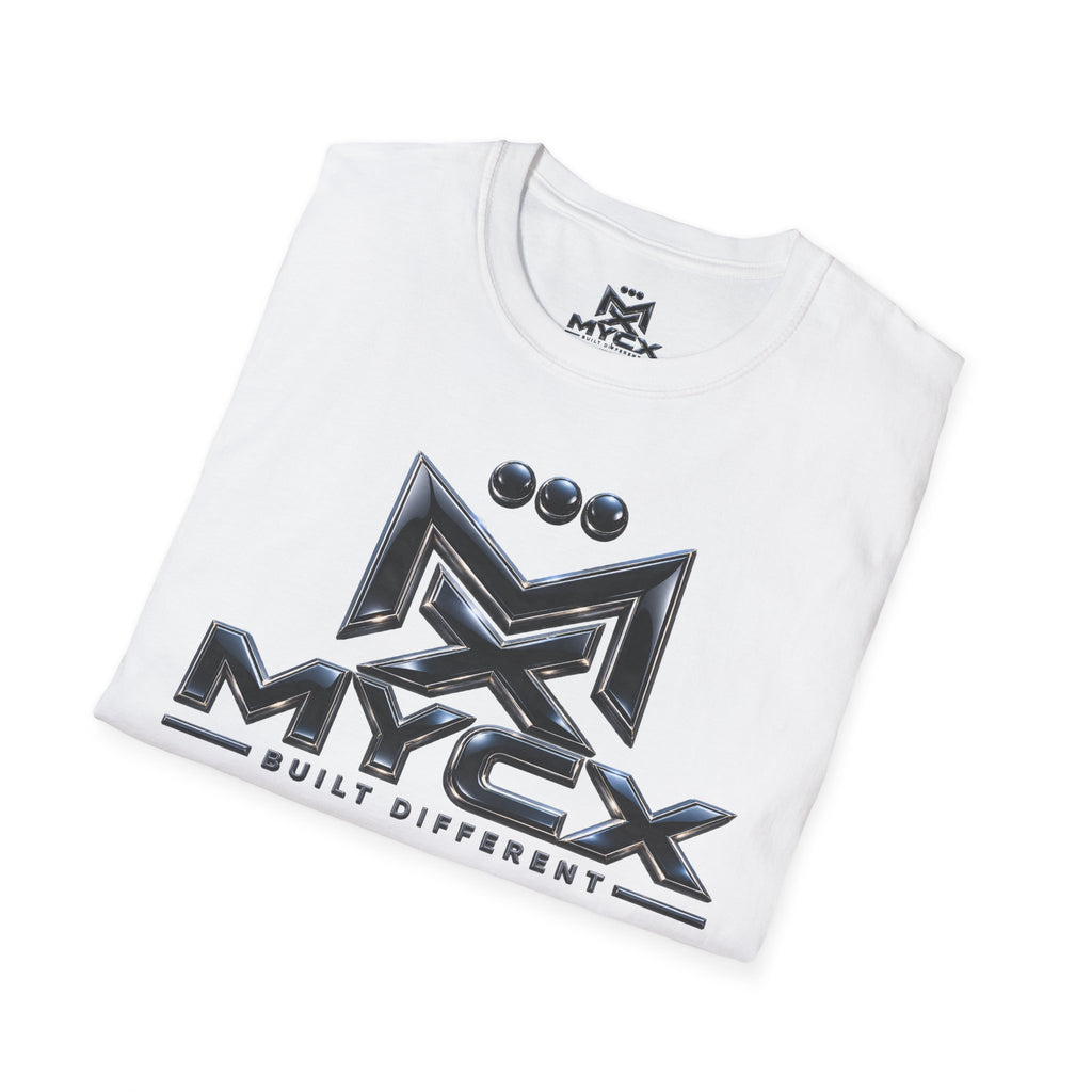 MYCX Logo T-Shirt | Metallic Emblem Graphic Tee