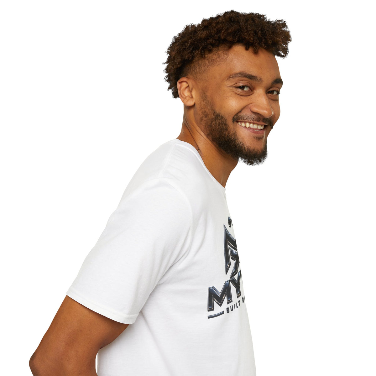 MYCX Logo T-Shirt | Metallic Emblem Graphic Tee