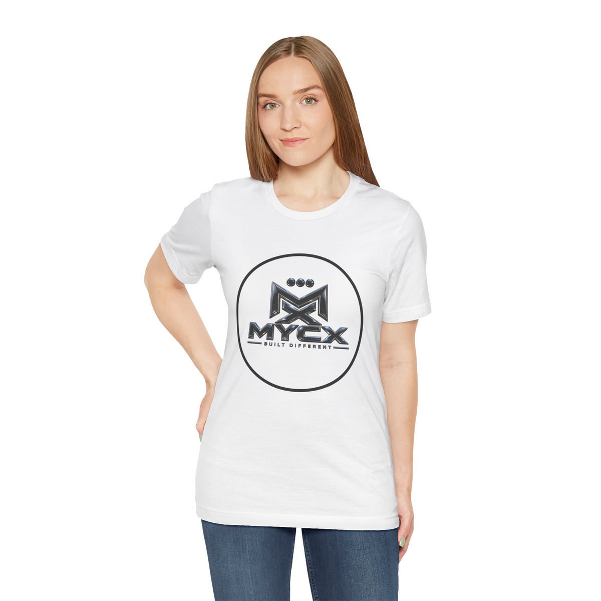 MYCX Logo Tee | Logo Graphic T-Shirt, Monochrome Emblem