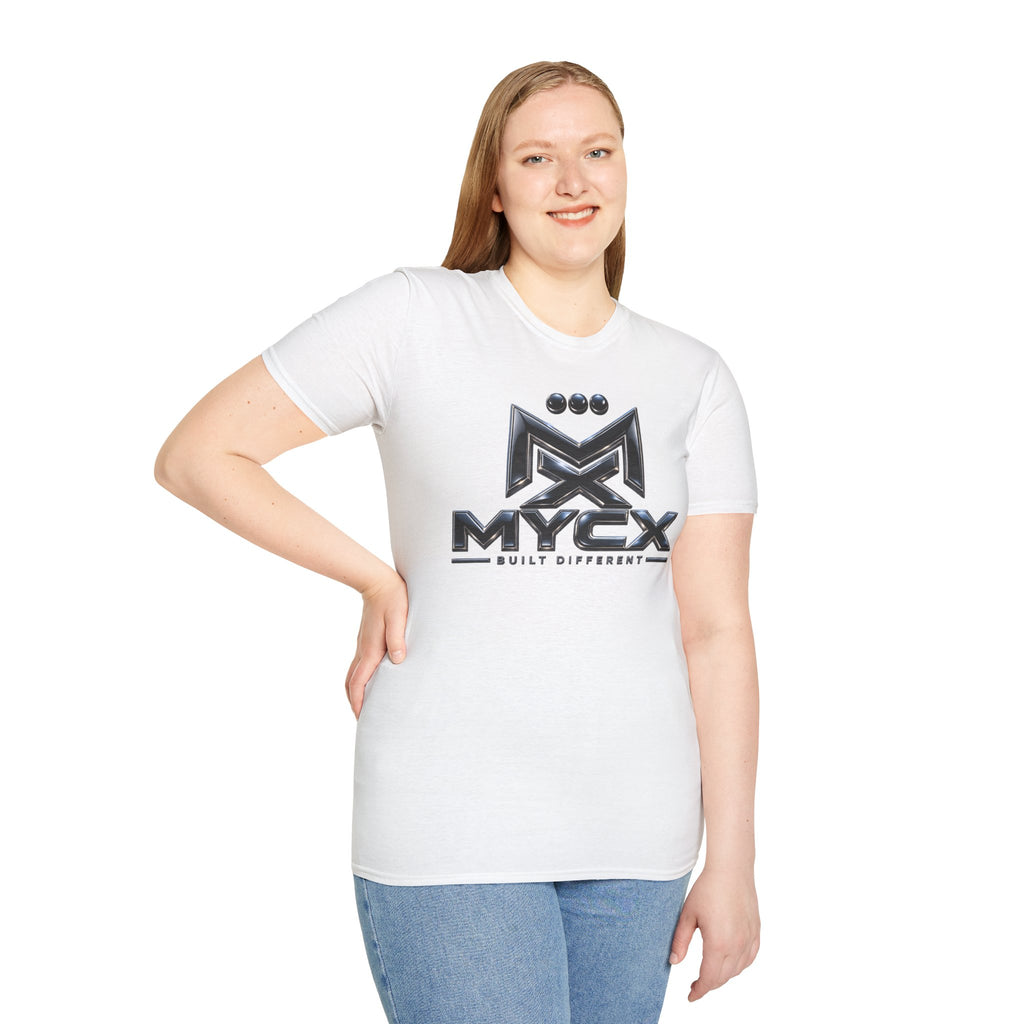 MYCX Logo T-Shirt | Metallic Emblem Graphic Tee