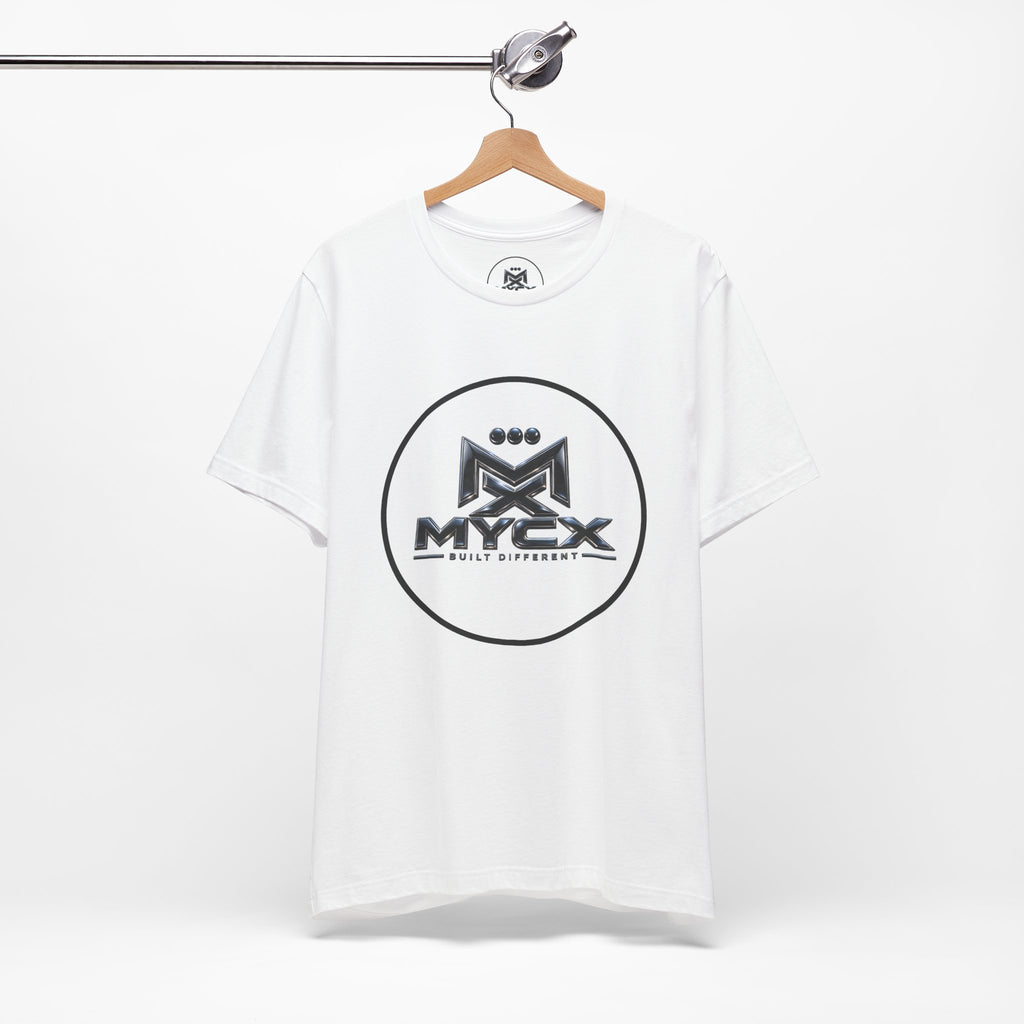 MYCX Logo Tee | Logo Graphic T-Shirt, Monochrome Emblem