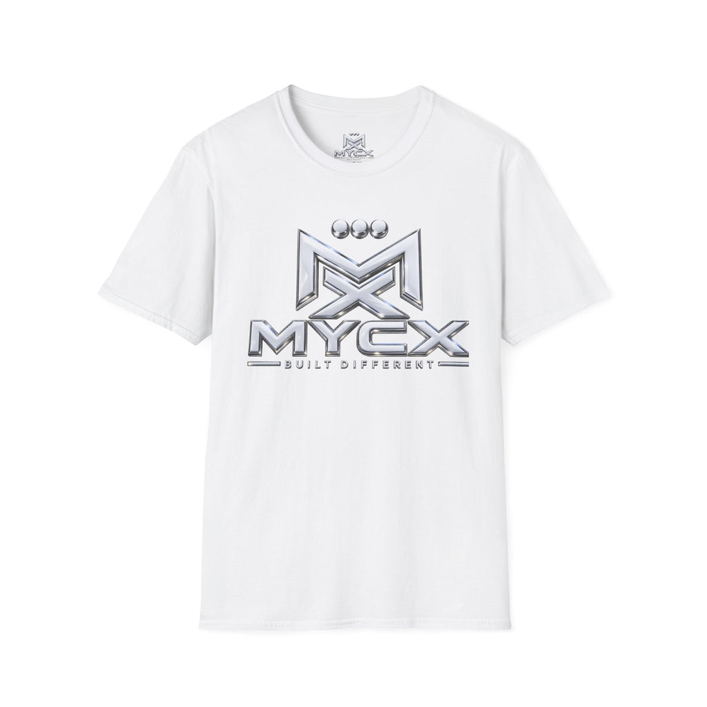 MYCX logo chrome emblem T-Shirt | MYCX metallic logo tee