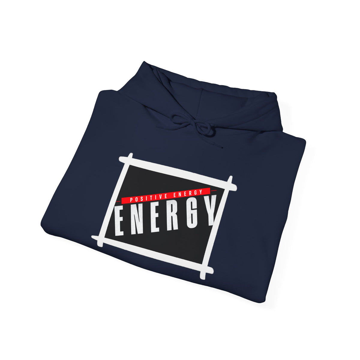 Energy Logo Hoodie — Bold Black & Red Graphic Pullover