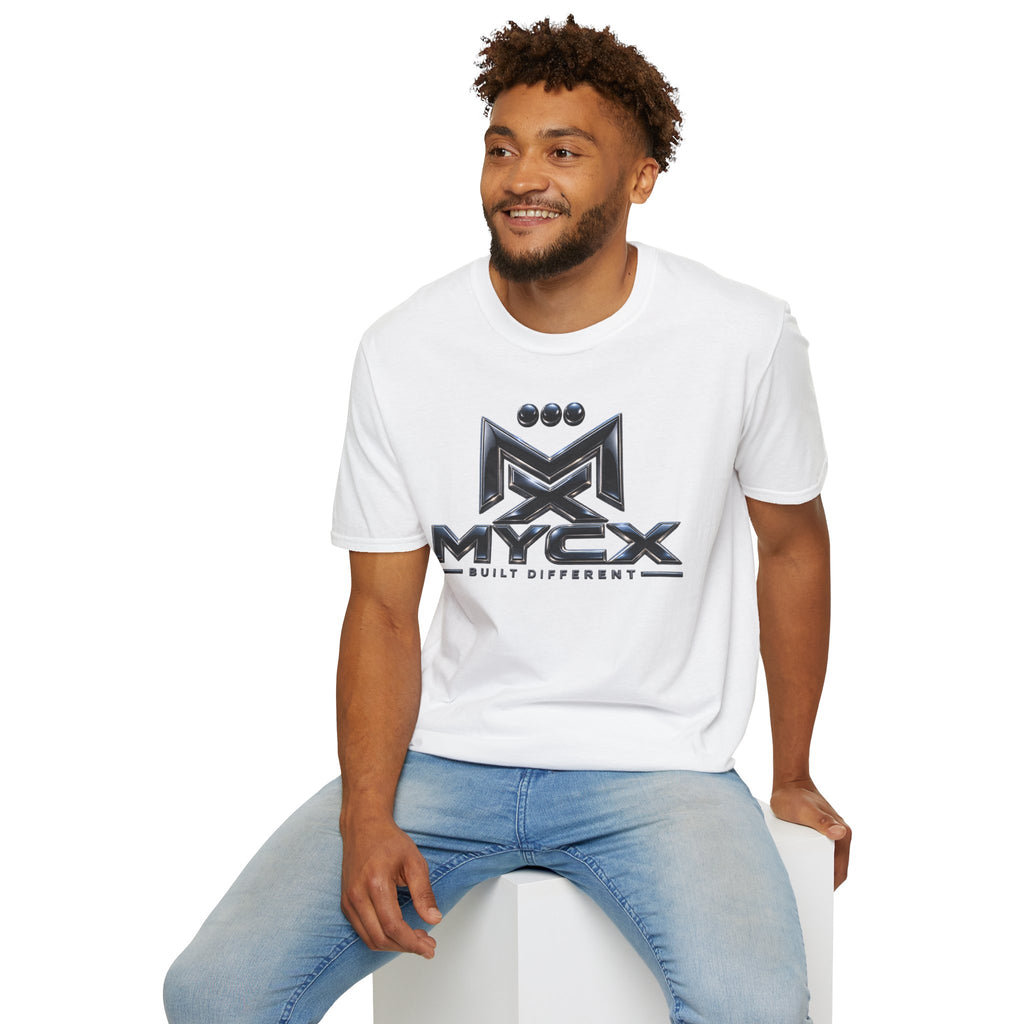 MYCX Logo T-Shirt | Metallic Emblem Graphic Tee