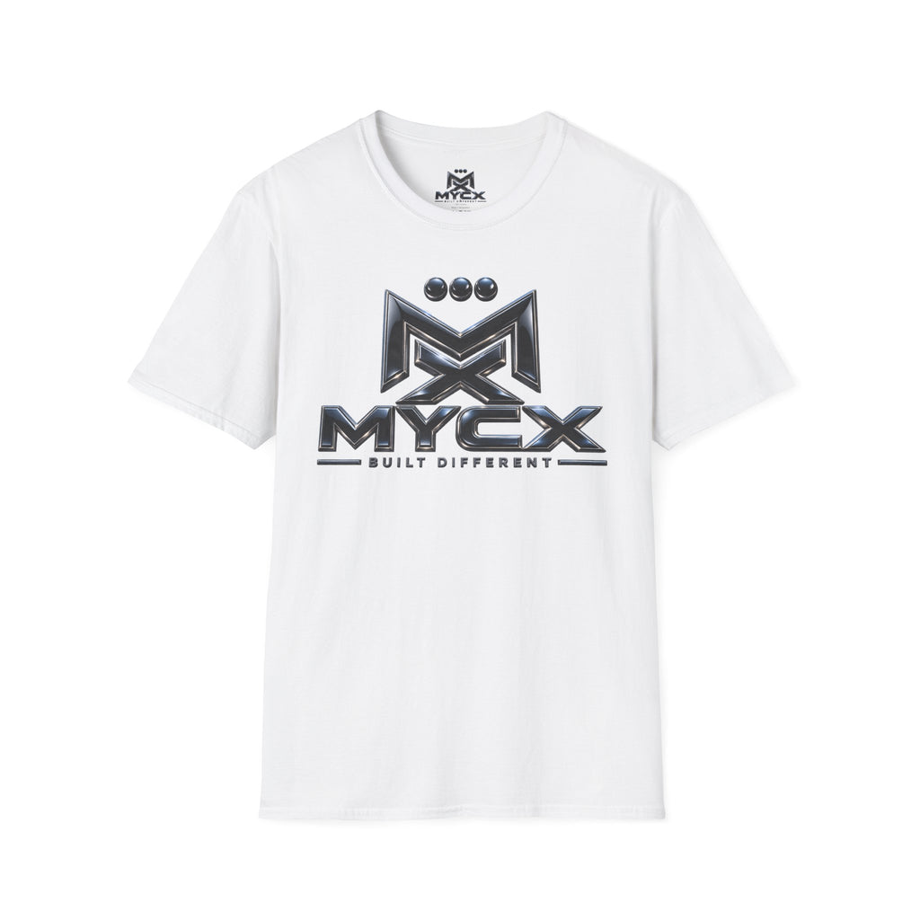MYCX Logo T-Shirt | Metallic Emblem Graphic Tee