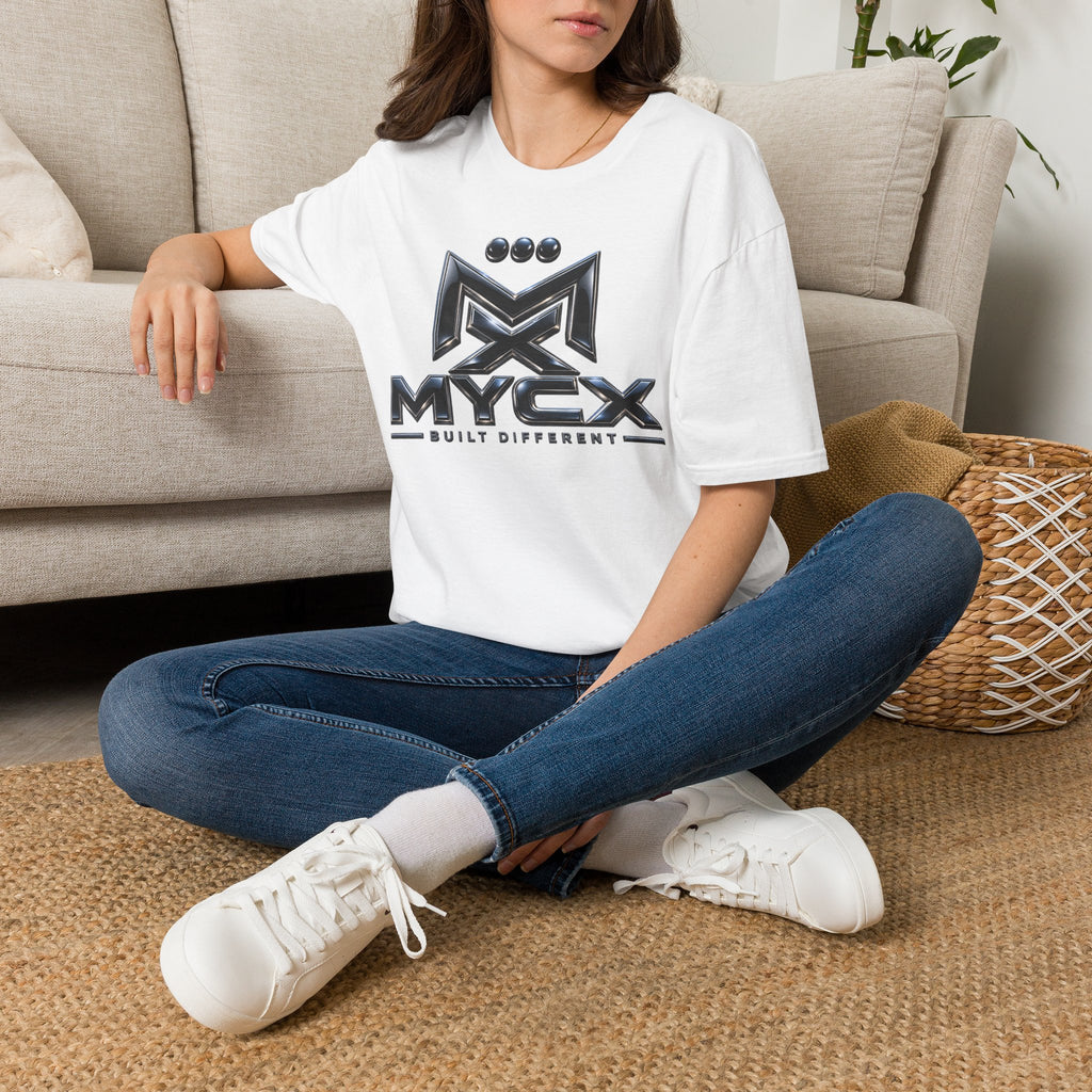 MYCX Logo T-Shirt | Metallic Emblem Graphic Tee