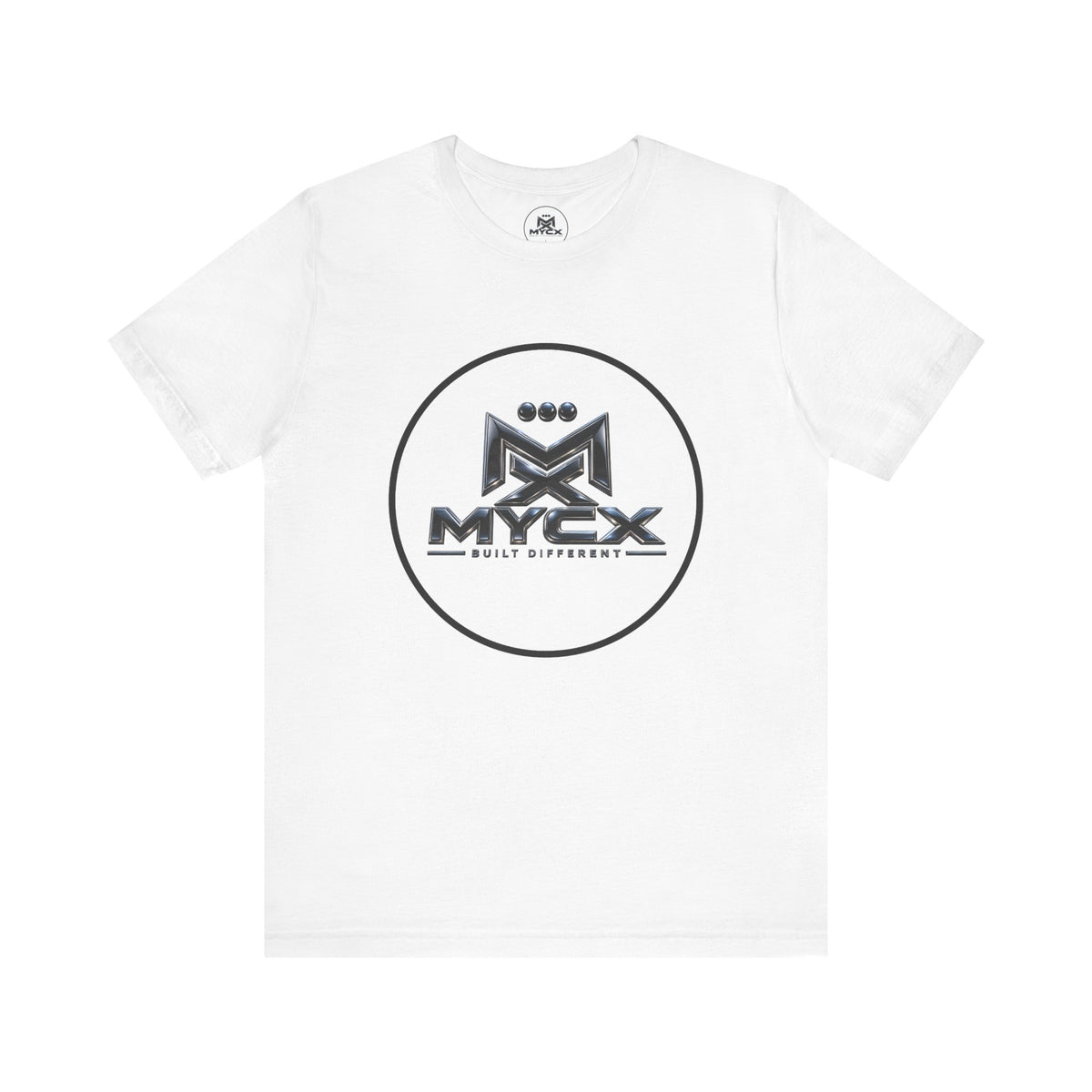MYCX Logo Tee | Logo Graphic T-Shirt, Monochrome Emblem